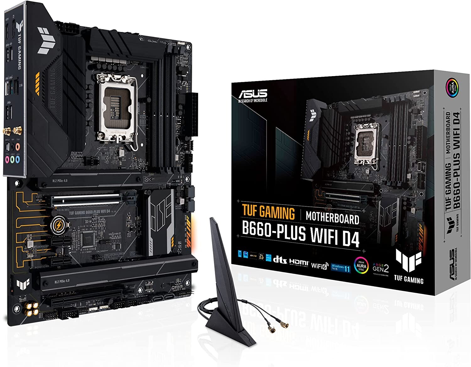 

Mатеринская плата ASUS TUF GAMING B660-PLUS WIFI D4, LGA 1700, Intel B660, ATX