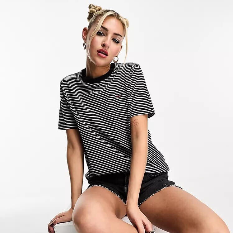 

Футболка Superdry Vintage Logo Stripe, темно-синий