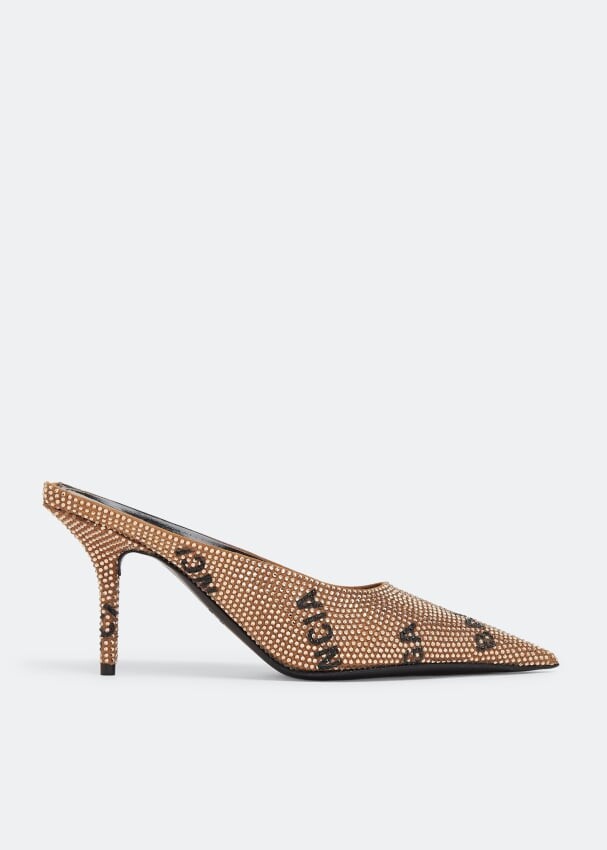 

Мюли BALENCIAGA Square knife mules, коричневый