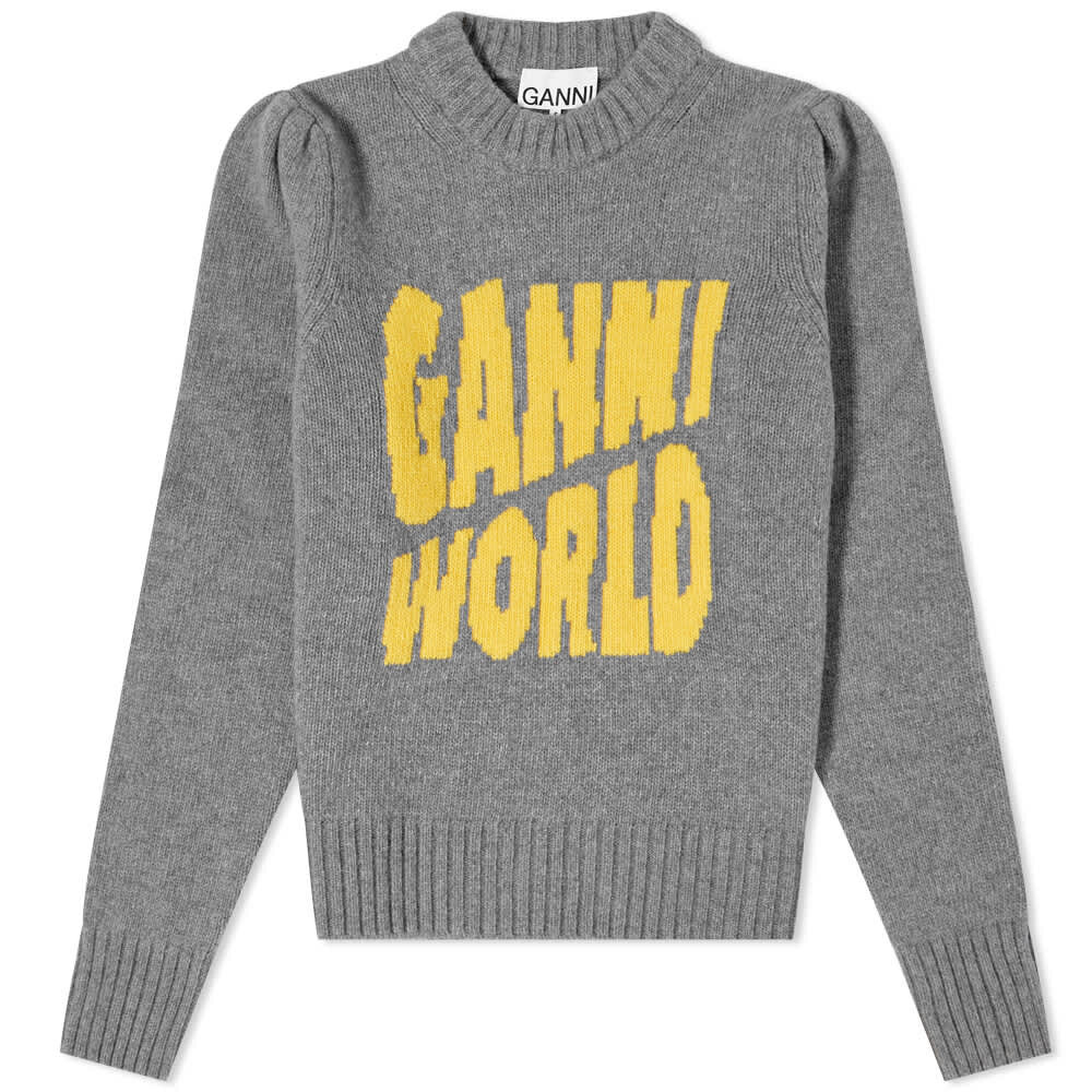 

Джемпер GANNI Graphic Puff Shoulder Pullover Knit