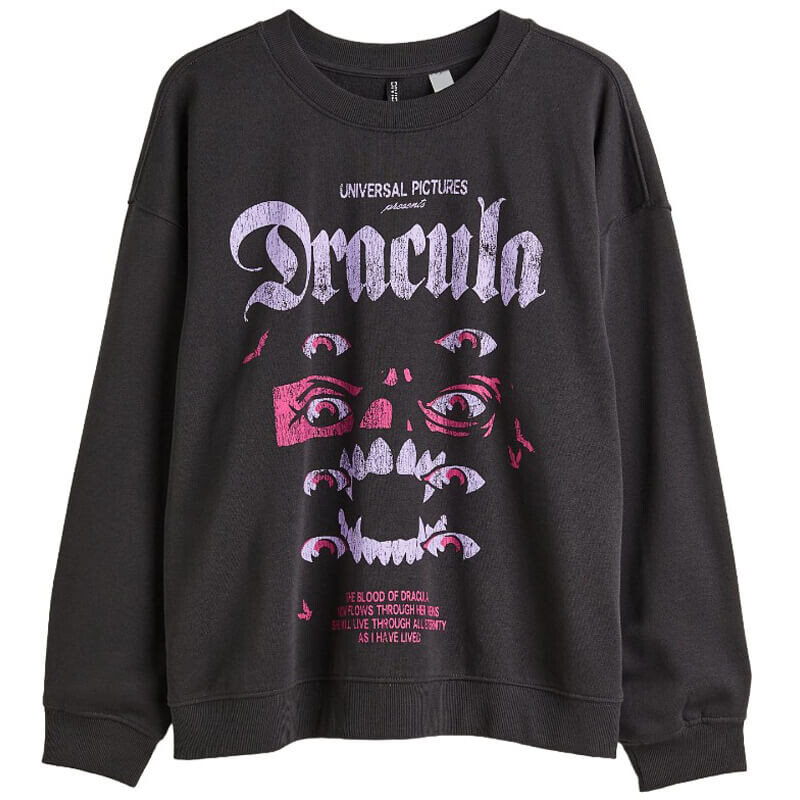 

Свитшот H&M+ Universal Monsters, черный
