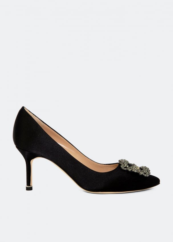 

Атласные туфли MANOLO BLAHNIK Hangisi satin pumps, черный
