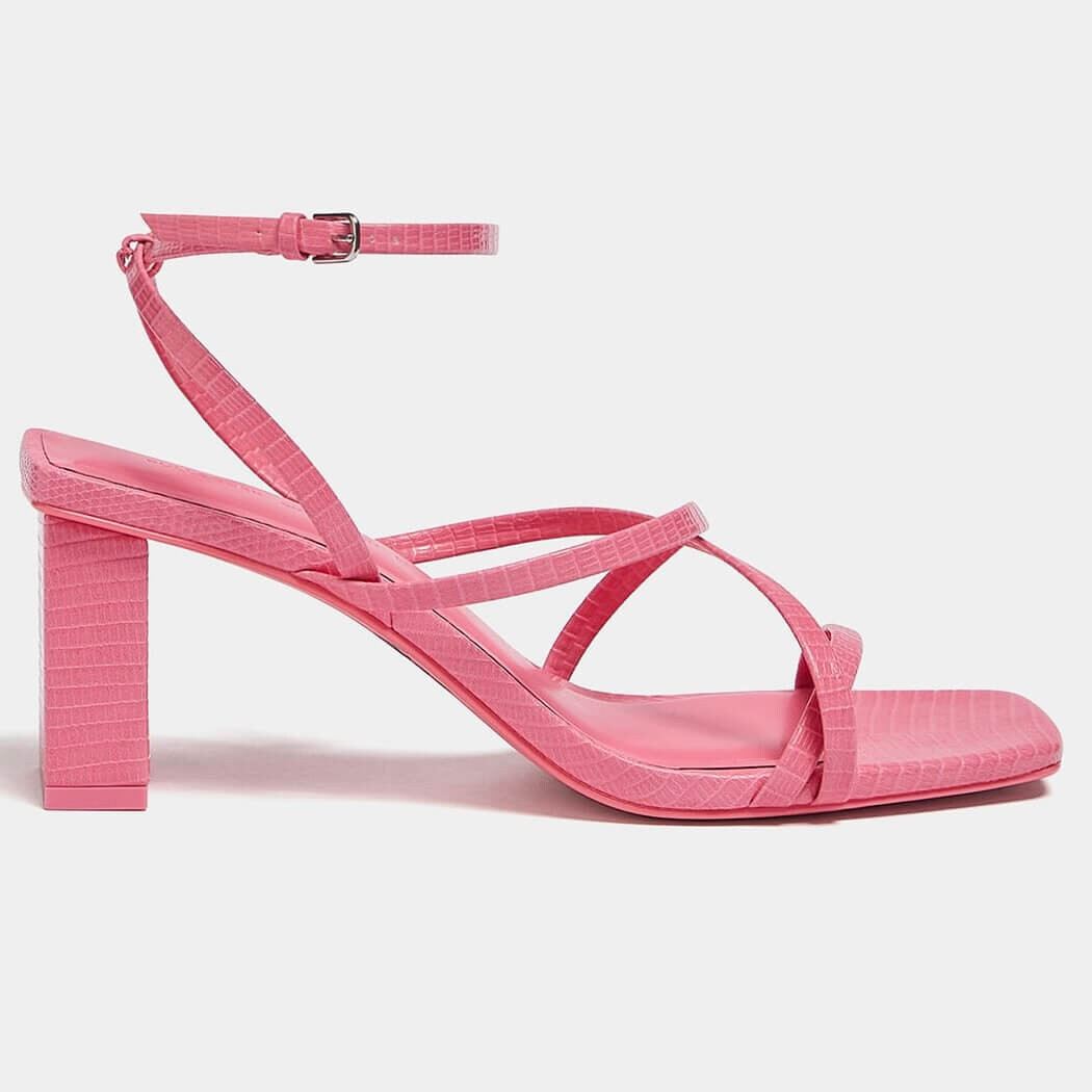 

Босоножки Pull&Bear Heeled With Crossover Straps, розовый