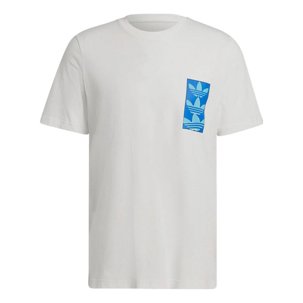 Футболка Adidas originals Logo Pattern Printing Casual Round Neck Short Sleeve White T-Shirt, Белый