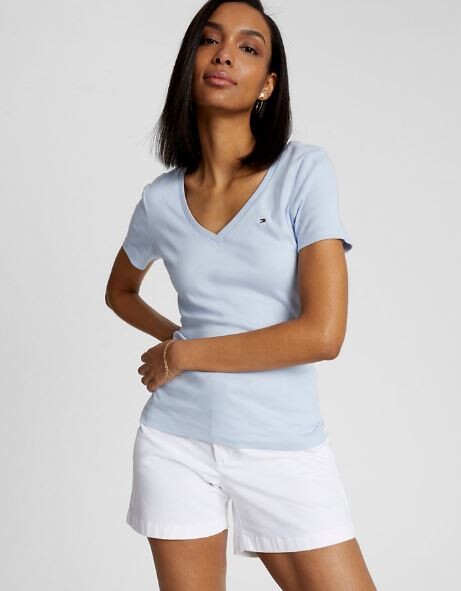 

Футболка с V-образным вырезом Tommy Hilfiger Favorite V-neck, светло-синий