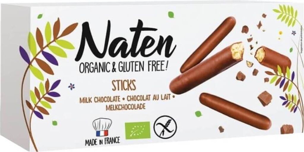 

БЕЗ ГЛЮТЕНОВЫЕ ПЕЧЕНЬЯ В ШОКОЛАДНОЙ ПОКРЫТИИ 130 г - NATEN Biogo