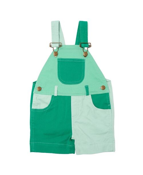 

Комбинезоны унисекс в тон с цветными блоками — Baby, Little Kid, Big Kid Dotty Dungarees, цвет Green