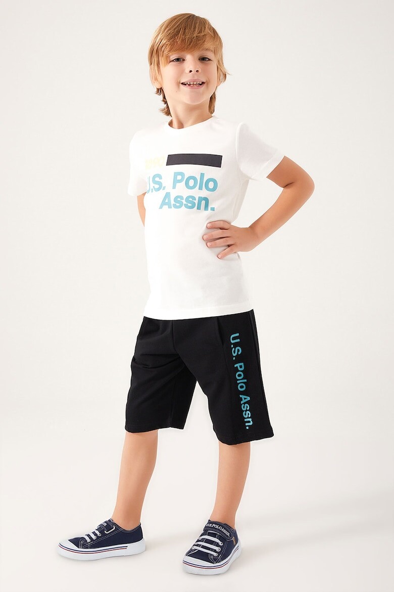 

Футболка и шорты с логотипами U S Polo Assn , белый