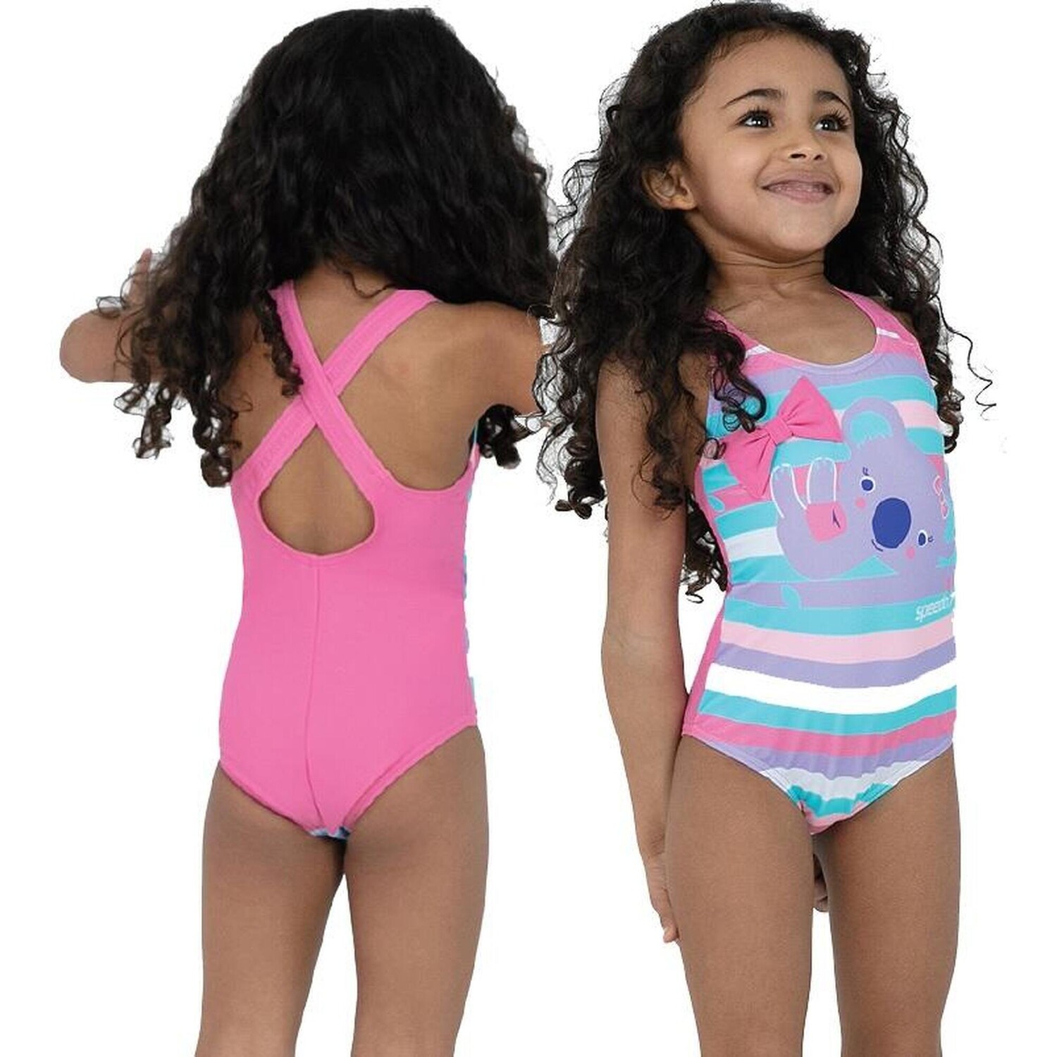 

Слитный купальник для девочек Speedo Koko Koala, розовый / синий / фиолетовый
