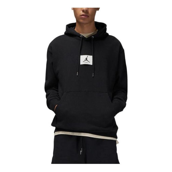 two tone oriental letter print drawstring hoodie Худи Jordan Drawstring Knit Hoodie Men's Black DQ7339-010, черный