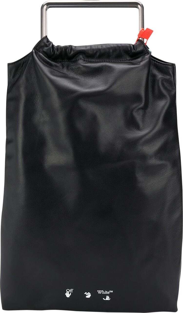 

Сумка Off-White Leather Med Allen Snap Tote Bag Black, черный