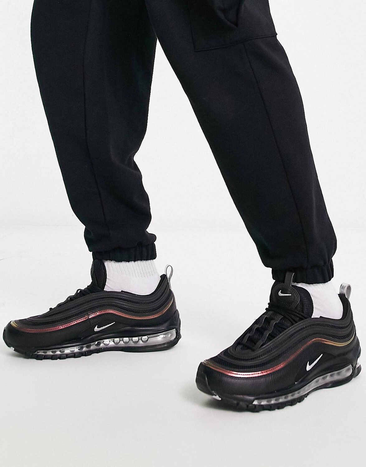 

Кроссовки Nike Air Max 97, черно-красный, Черный