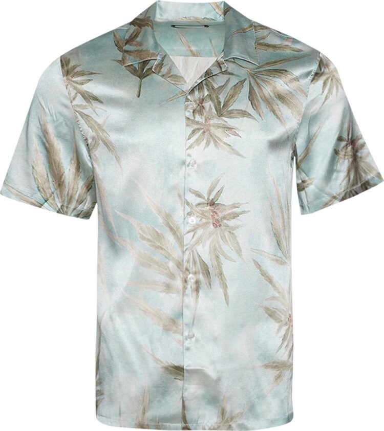 

Рубашка Nahmias Hawaiian Bowling Shirt 'Ice Blue/Multicolor', зеленый