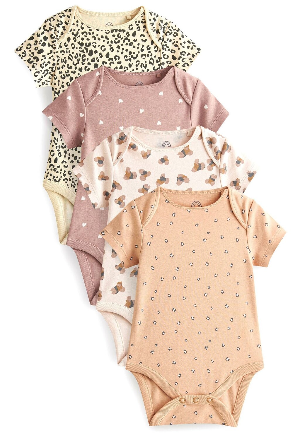 

Боди SHORT SLEEVE 4 PACK . Next, цвет neutral animal
