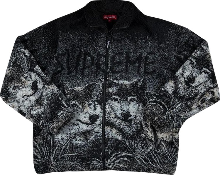 Куртка Supreme Wolf Fleece Jacket 'Black', черный 55052