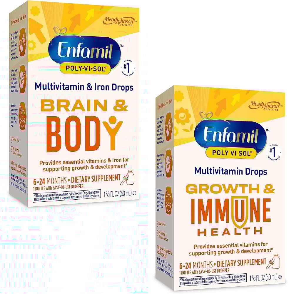 

Мультивитамины Enfamil Poly-Vi-Sol для младенцев, 2x50мл