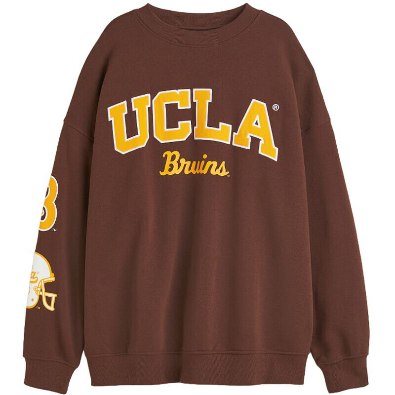 

Свитшот H&M Oversized Printed UCLA, коричневый