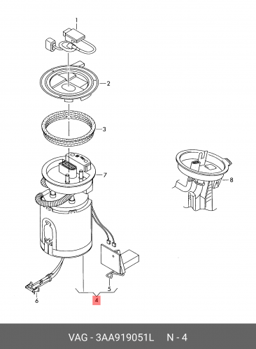 Электробензонасос VAG 3AA 919 051L