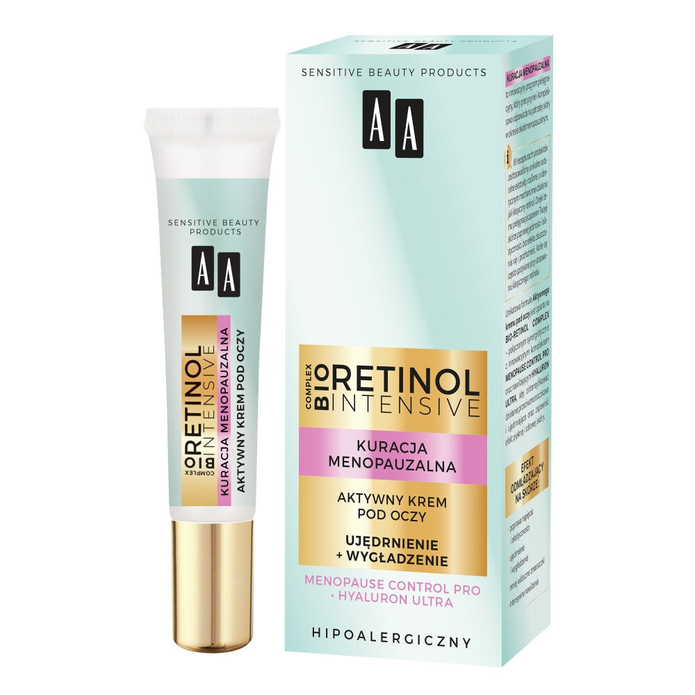 

AA Retinol Intensive Menopausal Treatment активный крем для кожи вокруг глаз укрепляющий + разглаживающий 15мл