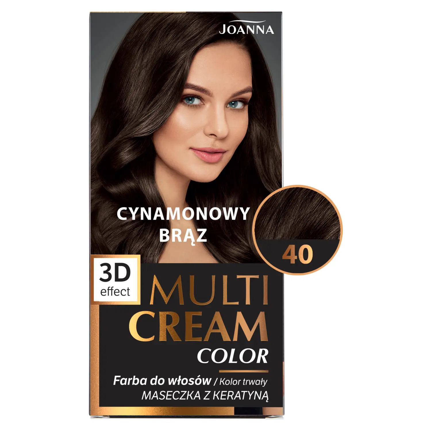 

Joanna Multi Cream Color краска для волос 40 корица коричневая, 1 упаковка