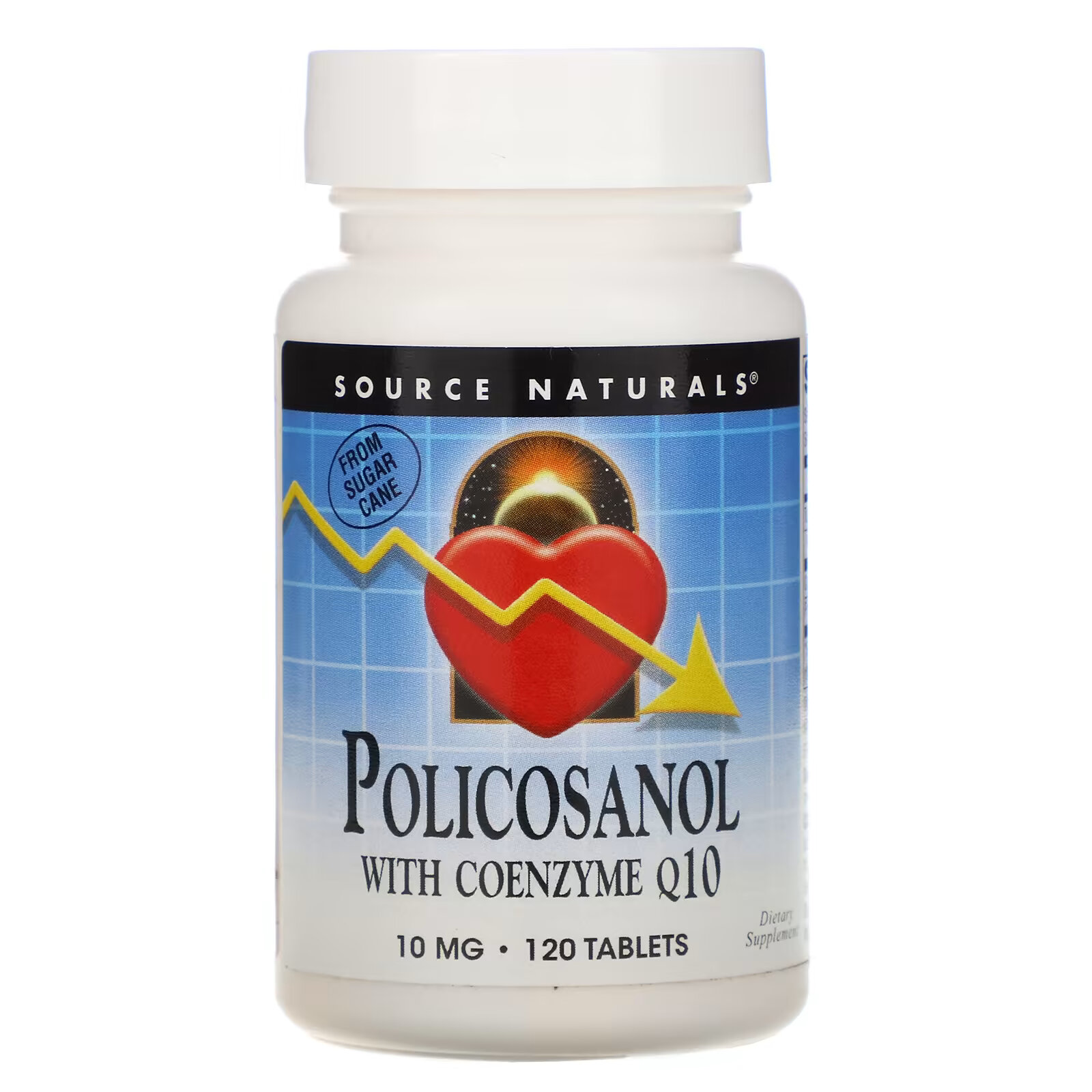 Source Naturals, Поликосанол с коферментом Q10, 10 мг, 120 таблеток