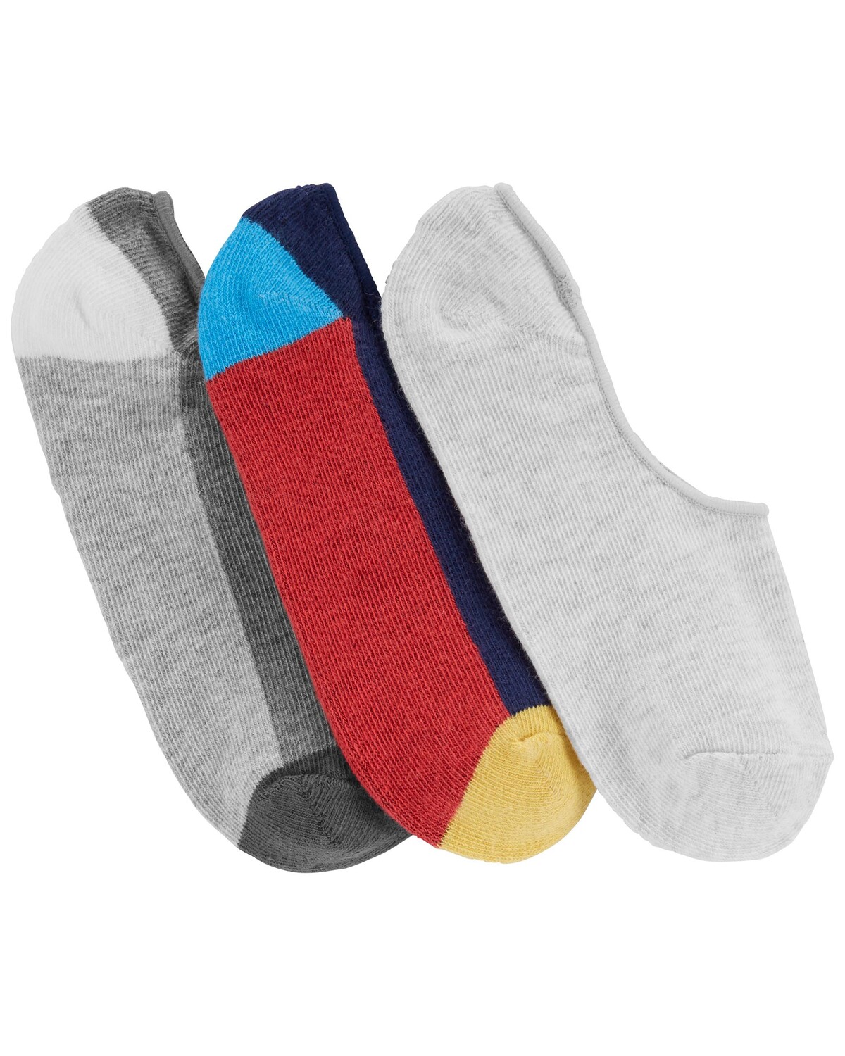

Детские носки-невидимки с цветными блоками (3 шт.) Carter's, мультиколор