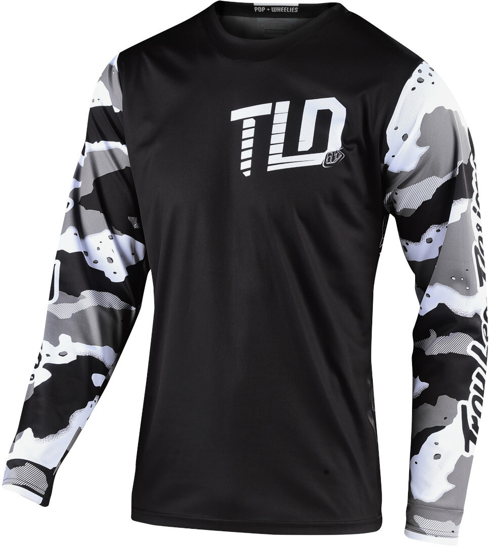 

Джерси Troy Lee Designs GP Camo Мотокросс, черно-бело-серые