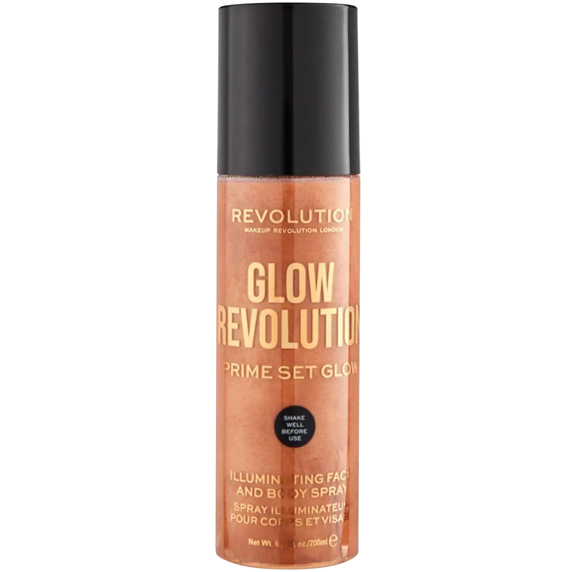 

Revolution Makeup Glow Revolution Timeless Bronze осветляющий спрей для лица, 200 мл