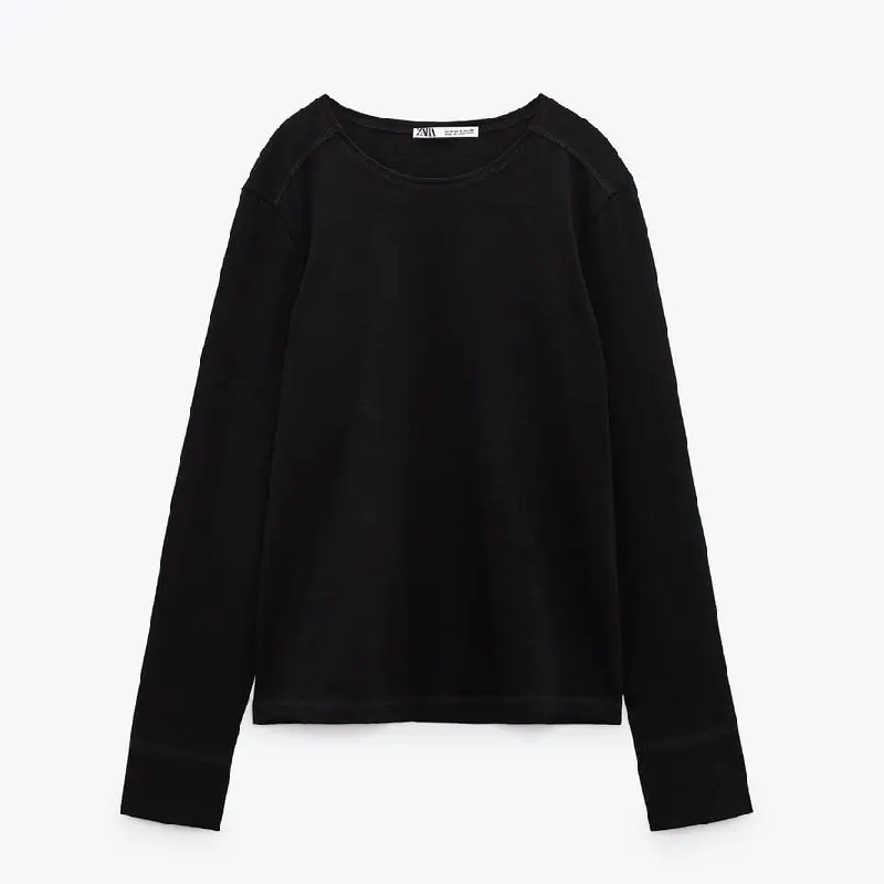 

Футболка Zara Long Sleeve, черный