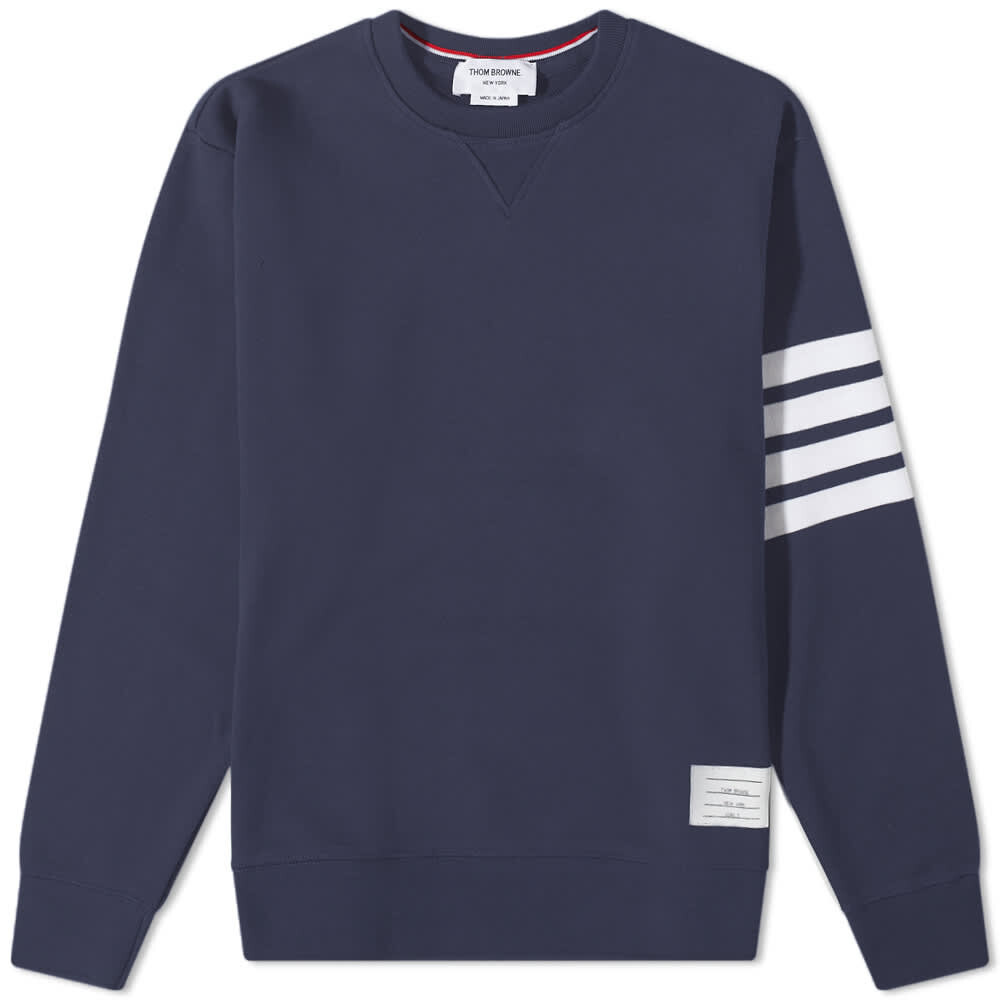

Толстовка Thom Browne Engineered Stripe Crew Sweat, Серый