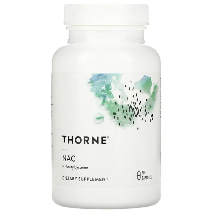 N-ацетилцистеин, NAC, Thorne Research, 90 капсул thorne nac 90 капсул