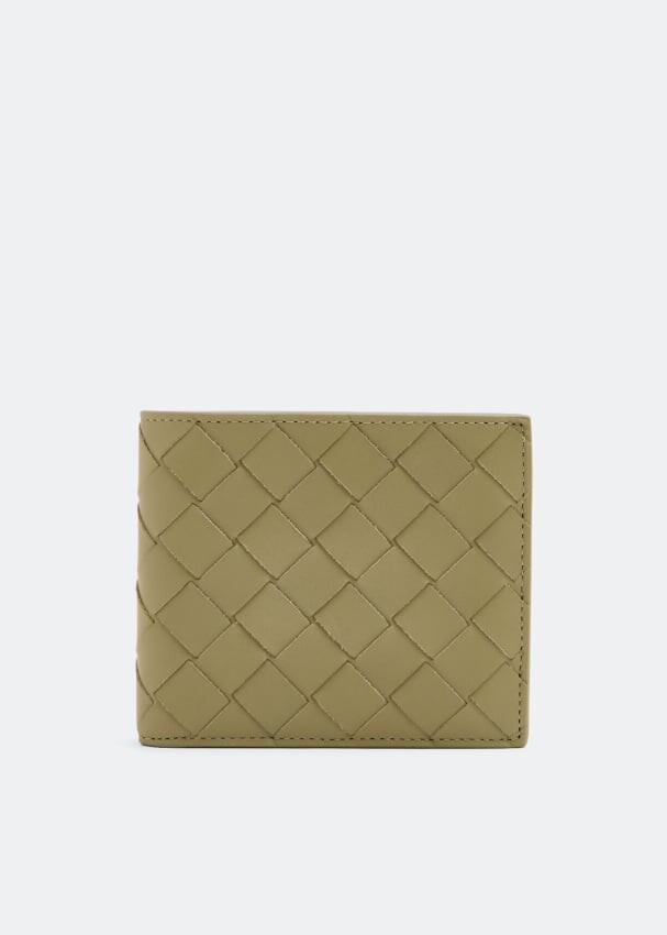 

Кошелек BOTTEGA VENETA Intrecciato bi-fold wallet, зеленый