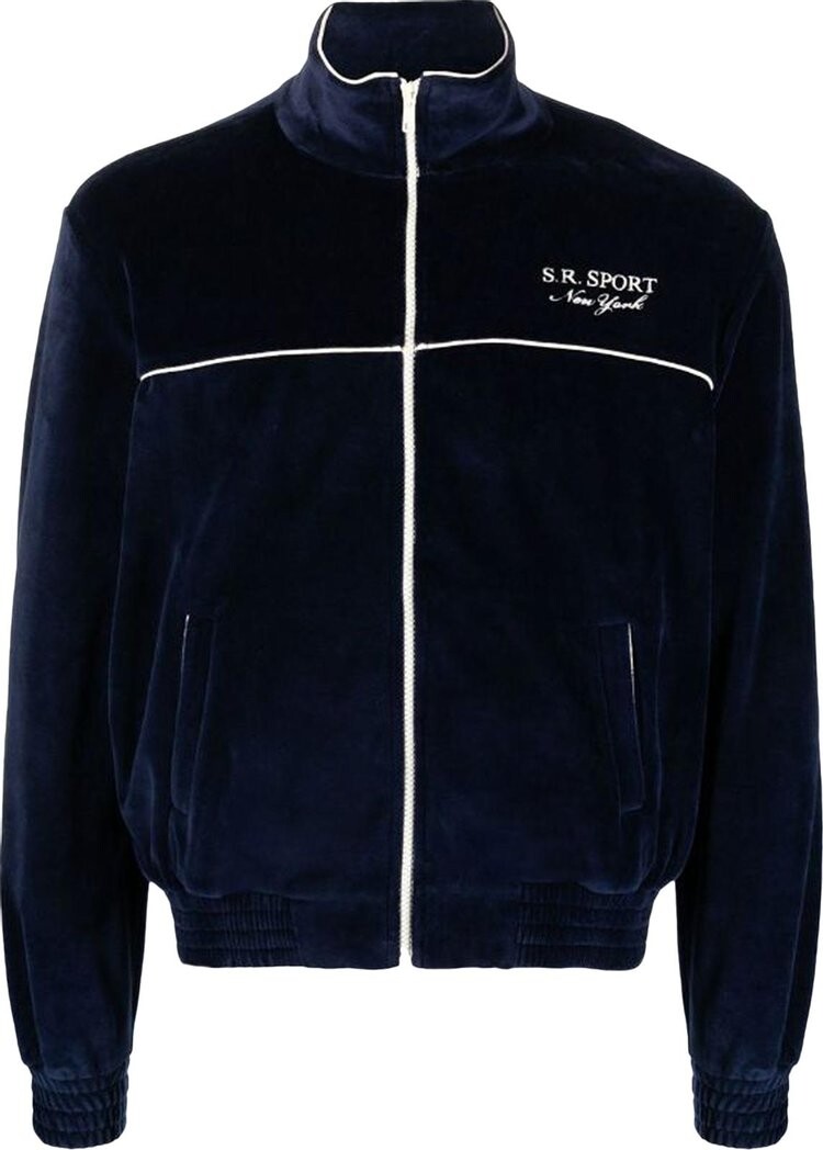 

Куртка Sporty & Rich SR Sport Velour Track Jacket 'Navy/White', синий