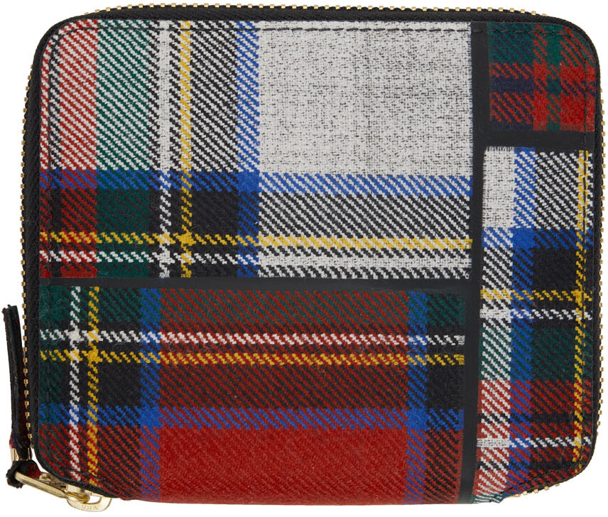 

Красный бумажник в технике пэчворк в клетку тартан Comme des Garçons Wallets