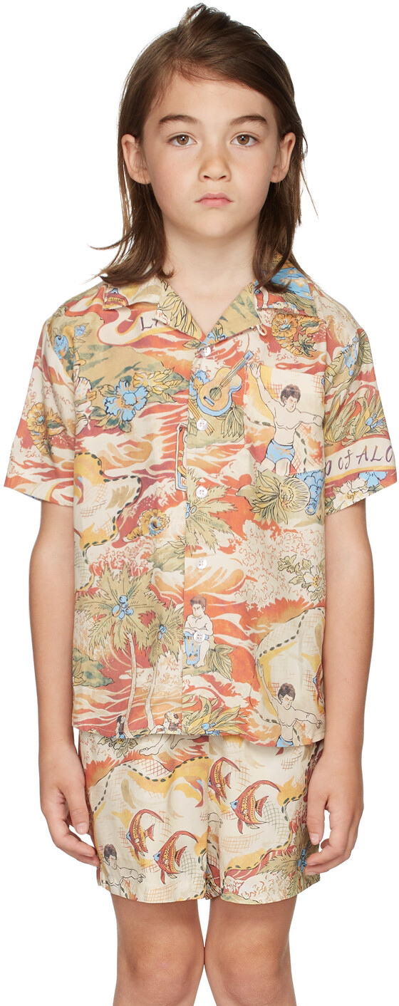 

Рубашка с коротким рукавом для детей Off-White Surf BO(Y)SMANS