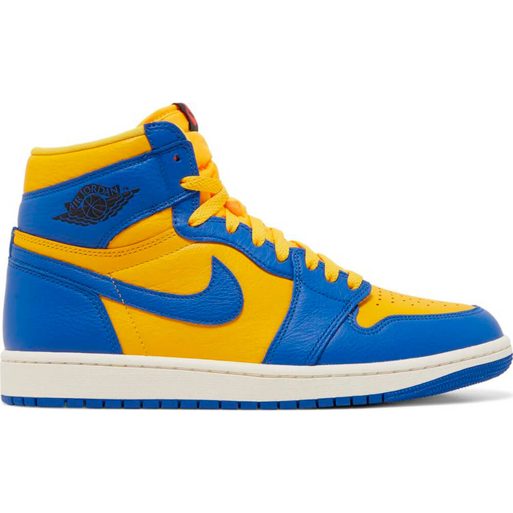 

Кроссовки Air Jordan 1 Retro High OG 'Reverse Laney', желтый/синий, Синий;желтый, Кроссовки Air Jordan 1 Retro High OG 'Reverse Laney', желтый/синий