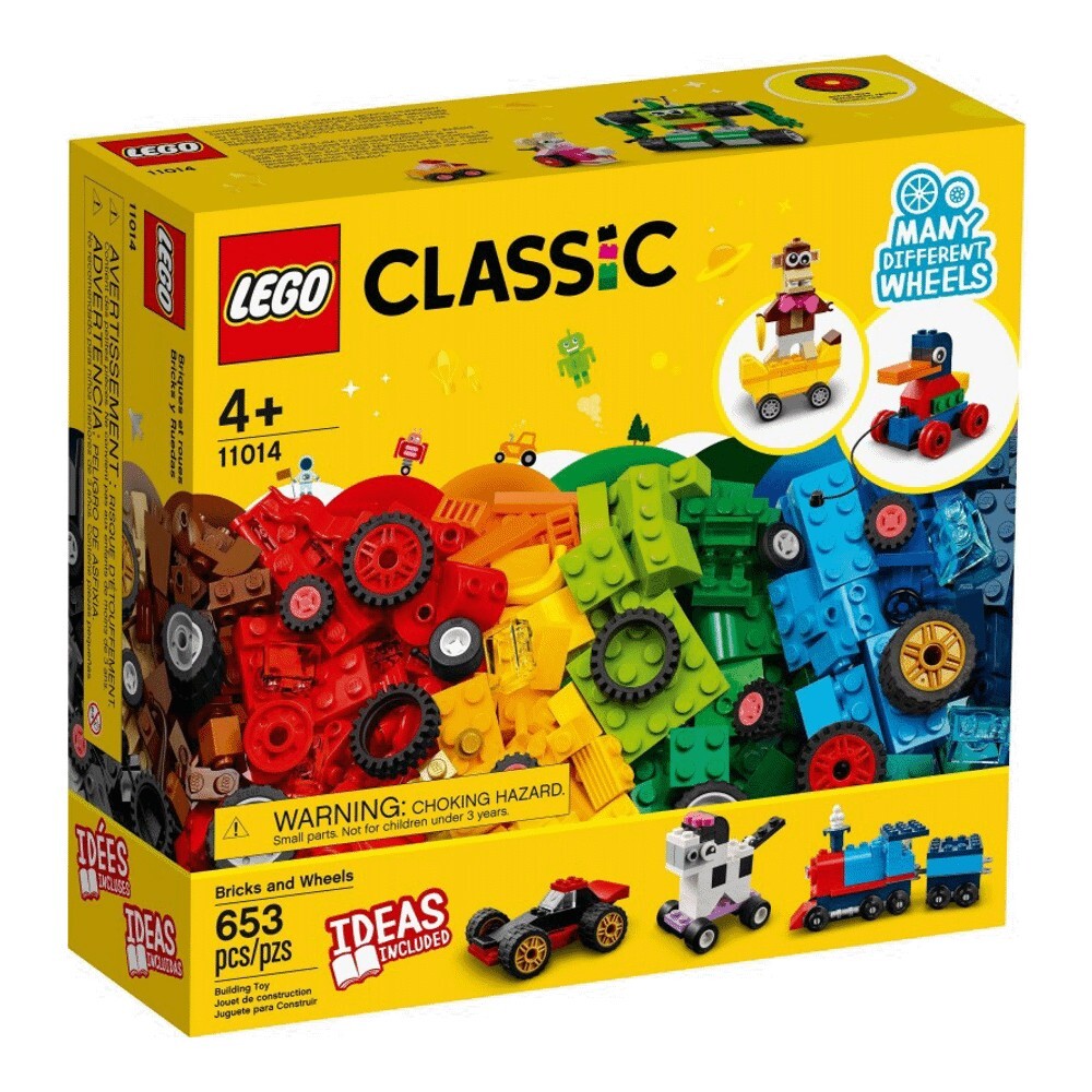 Конструктор LEGO Classic Набор кирпичики и колеса 11014, 653 детали - фото