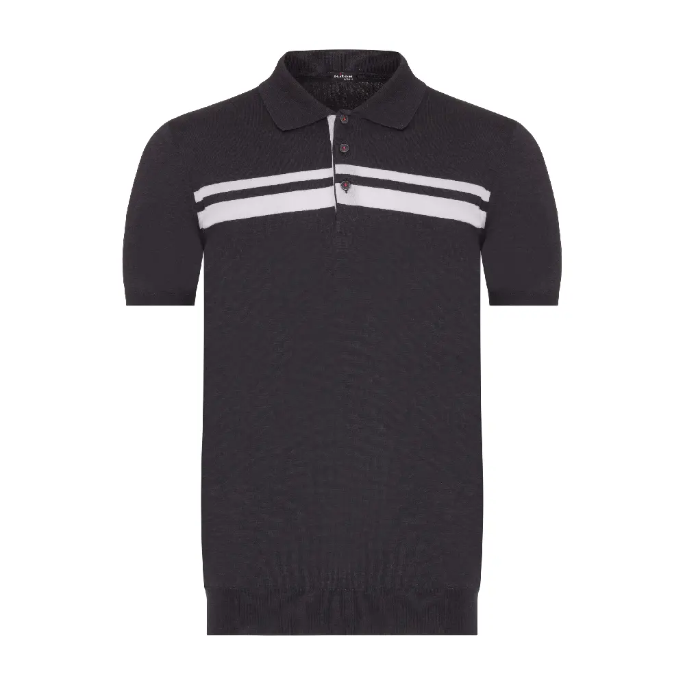 

Футболка поло Kiton Cotton, серый