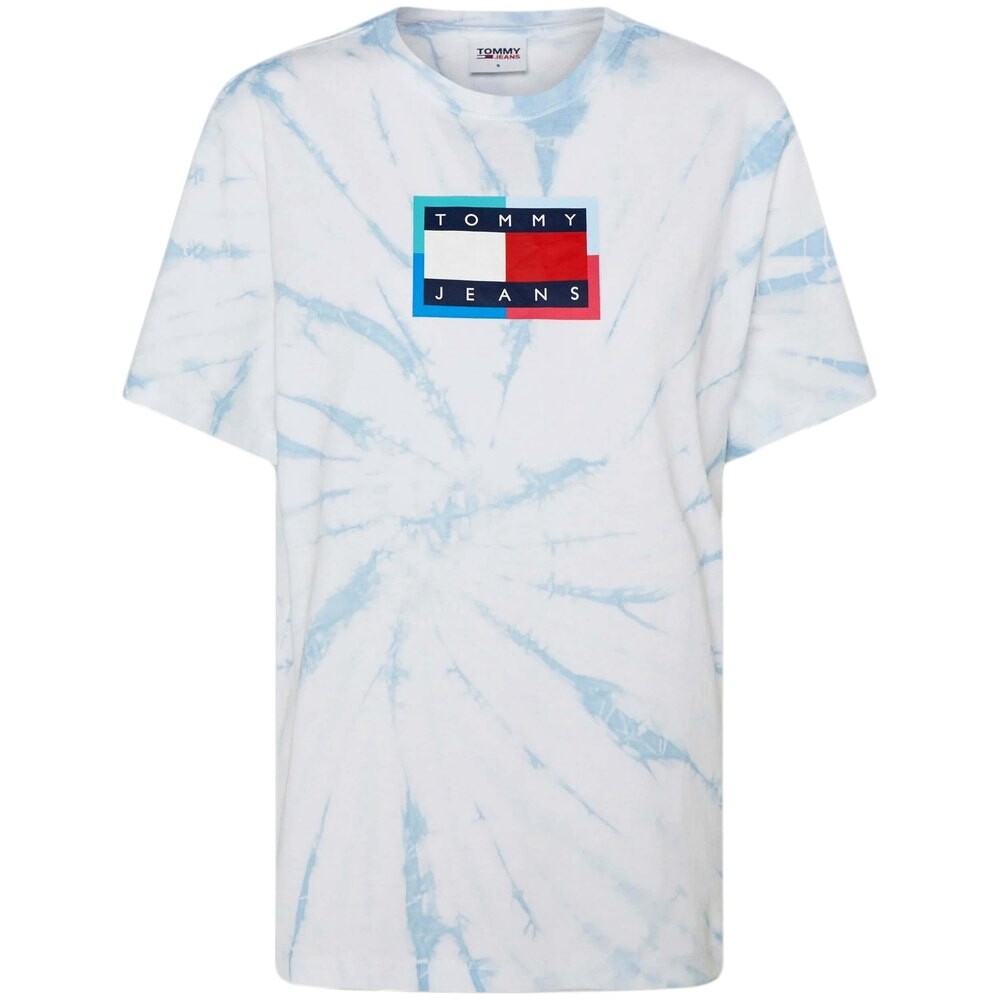 

Футболка Tommy Jeans Flag Short Sleeve Round Neck, разноцветный