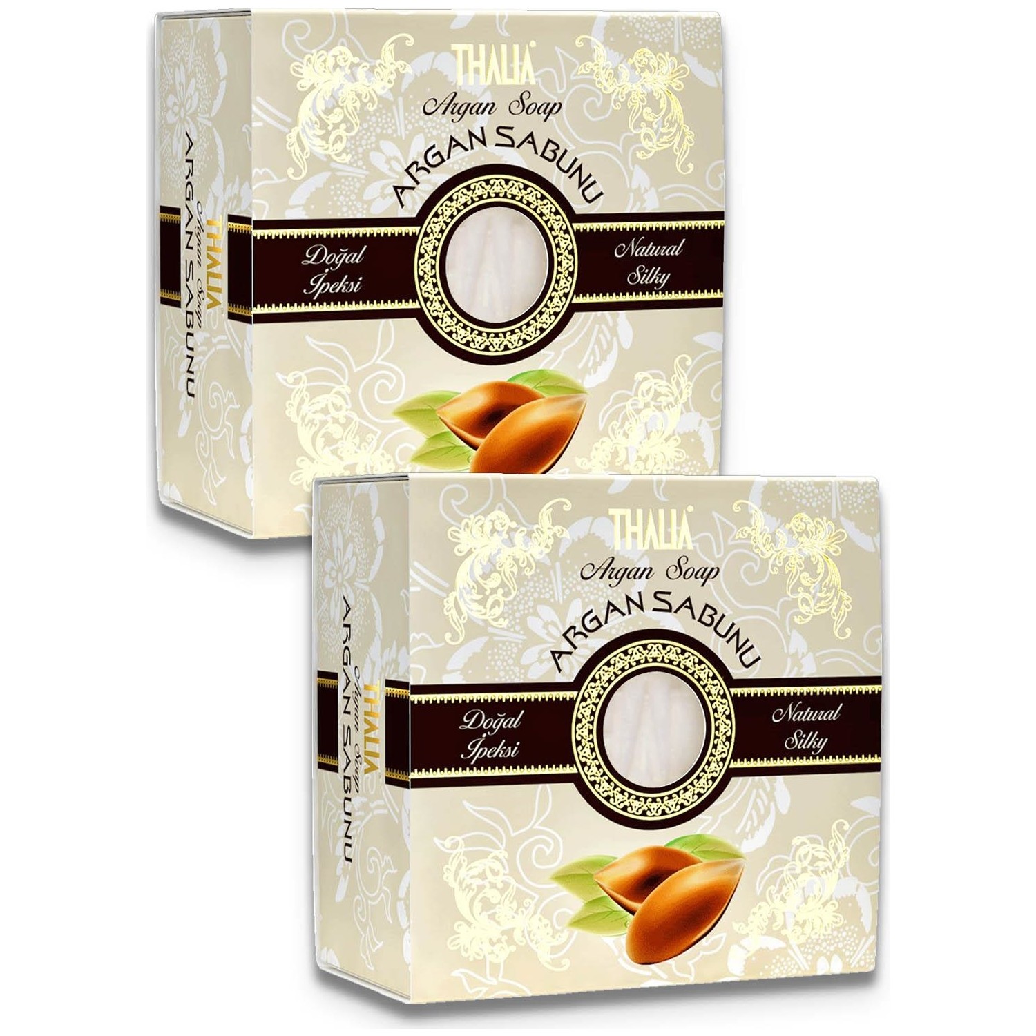 Аргановое мыло Thalia, 2 x 150 гр натуральное мыло thalia organic argan oil 3 x 150 г