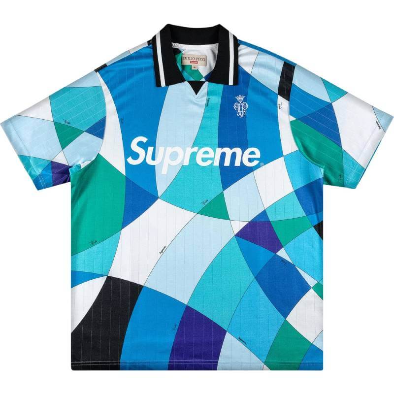 Футболка Supreme x Emilio Pucci Soccer Jersey, синий