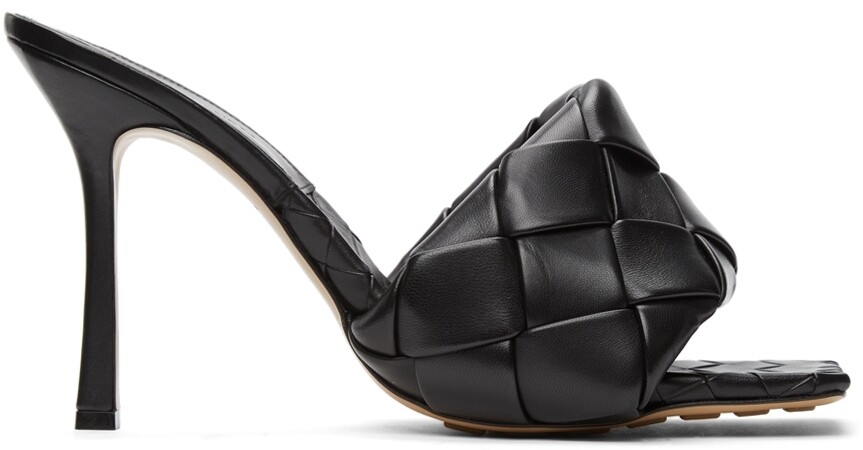

Черные босоножки на каблуке Intrecciato Lido Bottega Veneta
