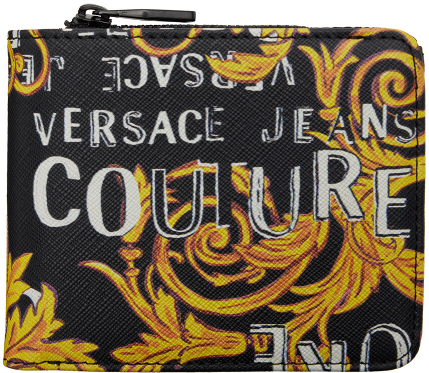 

Черный бумажник Couture Bifold Versace Jeans Couture