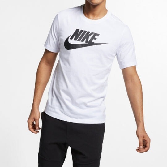 

Футболка Nike Sportswear Alphabet Logo Printing, белый/черный