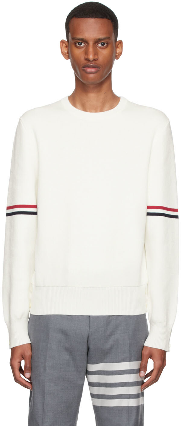 

Off-White хлопковый свитер Thom Browne, Серый, Off-White хлопковый свитер Thom Browne