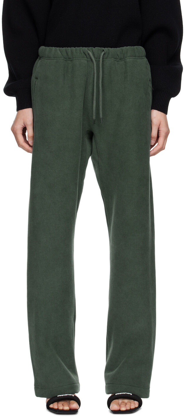 

Зеленые брюки Puff Lounge с блестками Alexander Wang, Зеленый