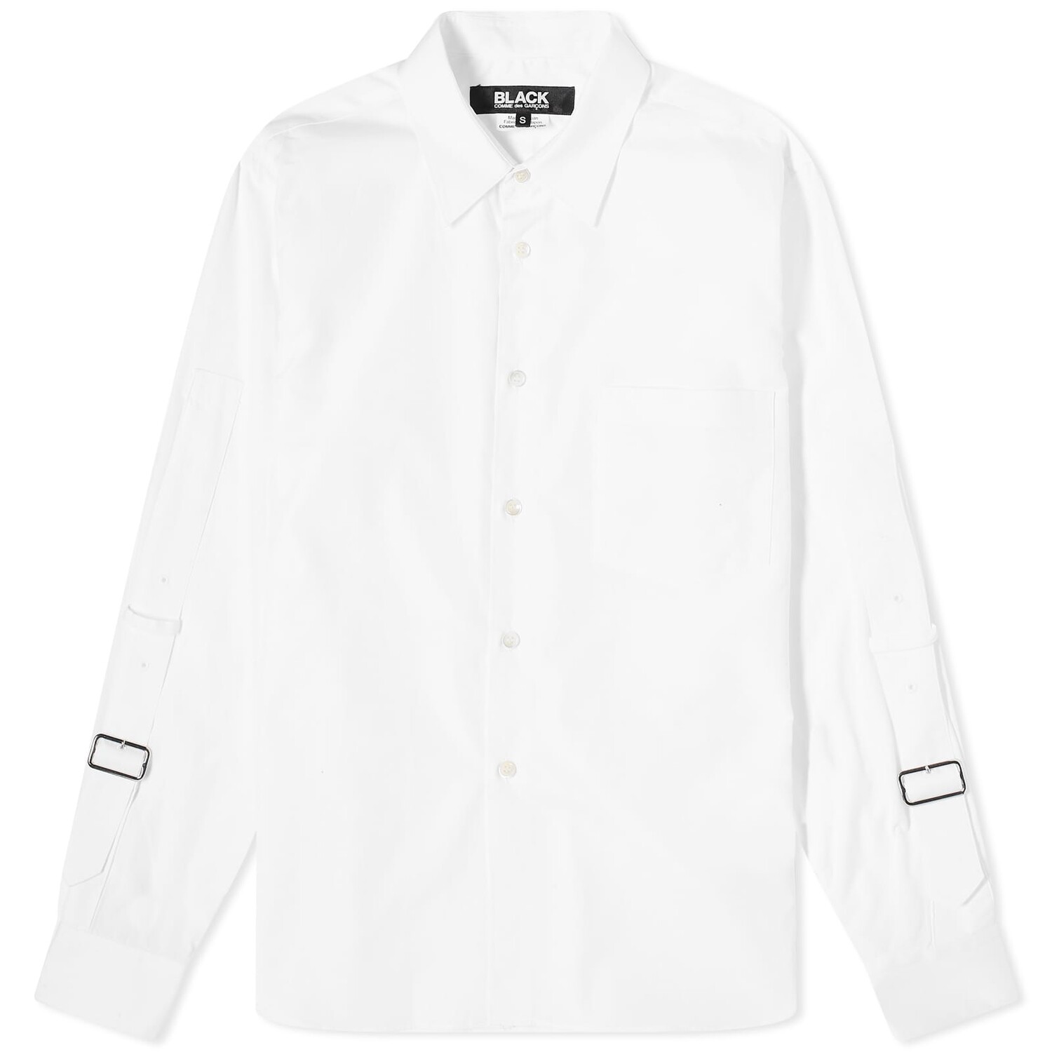 

Рубашка Comme Des Garçons Black Cotton Buckle Sleeve, белый