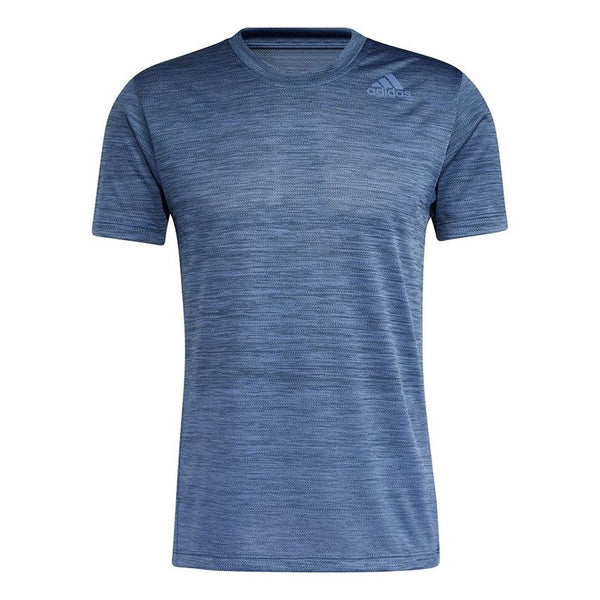Футболка Adidas MENS Gradient Tee Crew-neck Short Sleeve Blue, Синий футболка uniqlo heattech crew neck short sleeved thermal черный
