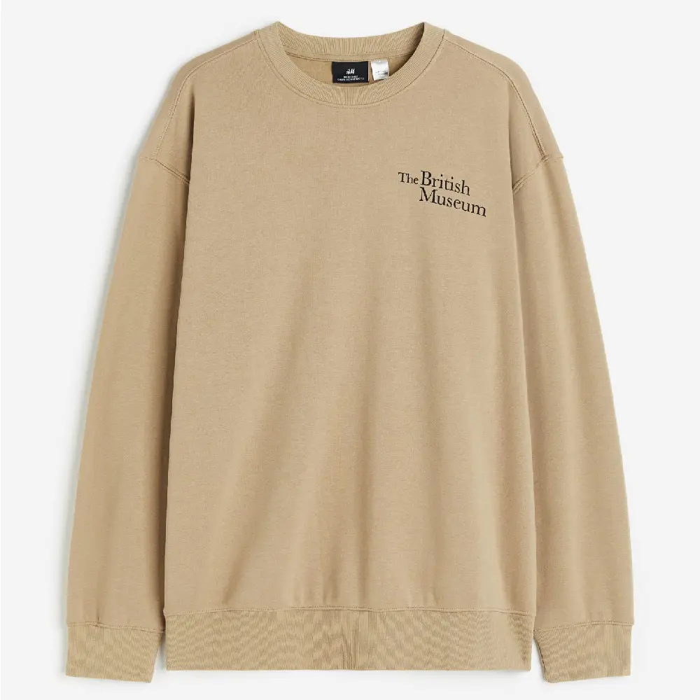 

Свитшот H&M Relaxed Fit The British Museum, бежевый
