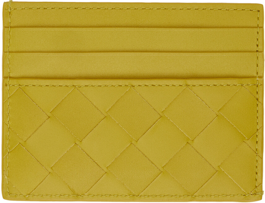 

Желтая визитница Intrecciato Bottega Veneta